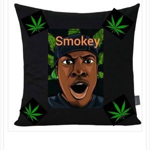 Smokey Throw pillow